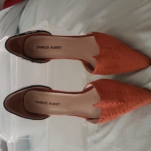 D'orsay styled heeled pumps